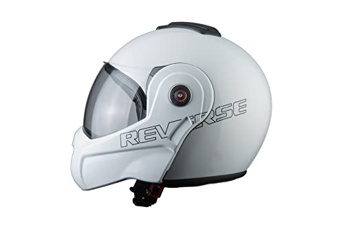 BHR Helmets 807 REVERSE Motorradhelm Unisex für Erwachsene, Weiss, XS