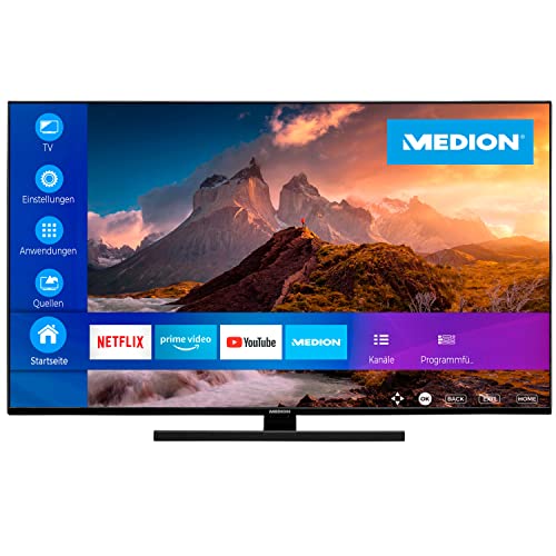MEDION X16588 (MD 30069) 163,9 cm (65 Zoll) QLED Fernseher (UHD Smart-TV, 4K Ultra HD, Dolby Vision HDR, Dolby Atmos, HDMI 2.1, Netflix, Prime Video, MEMC, Micro Dimming, PVR)
