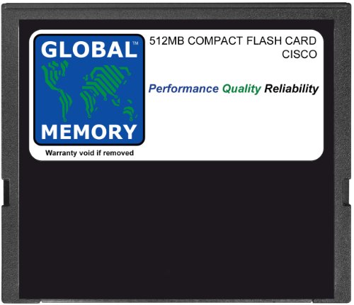 GLOBAL MEMORY 512 MB Compact Flash Card Speicher für Cisco Catalyst 6500 Series Switches & 7600 Series ROUTERN 720 RSP (mem-c6 K-cptfl512 m)