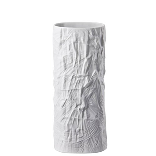 Rosenthal - Vase / Blumenvase - Structura Paper - Porzellan - weiß - Höhe 28 cm