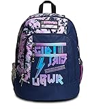 SEVEN Rucksack Advanced, Backpack für Schule, Uni & Freizeit, Geräumige Schultasche für Teenager, Mädchen, Jungen, Gepolsterter Schulranzen; DRAWINGPIN Girl, pink/violett, mit Laptopfach