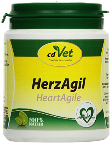 cdVet Naturprodukte HerzAgil 70 g - Hund, Katze, Heimtiere - Ergänzungsfuttermittel - Unterstützung der Herzfunktion - allgemeine Vitalitätsförderung - Unterstützung des Herz-Kreislaufsystems -