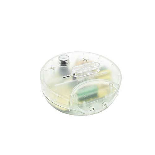 Fußdimmer 60-300W Transparent Rund Universal-Dimmer Schnur-Zwischendimmer für Glühlampen, Halogen und LED mit Schieberegler u. Druckschalter 230V Mod.1012T