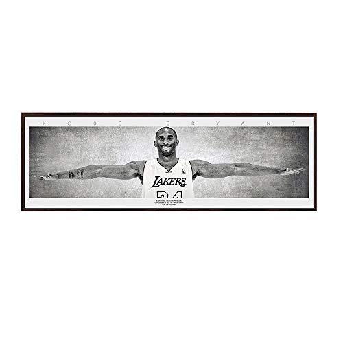 Kobe Bryant Wings Leinwandbild Wandbild Basketball Star Poster für Wohnzimmer rahmenlos (50 x 150 cm ungerahmt)