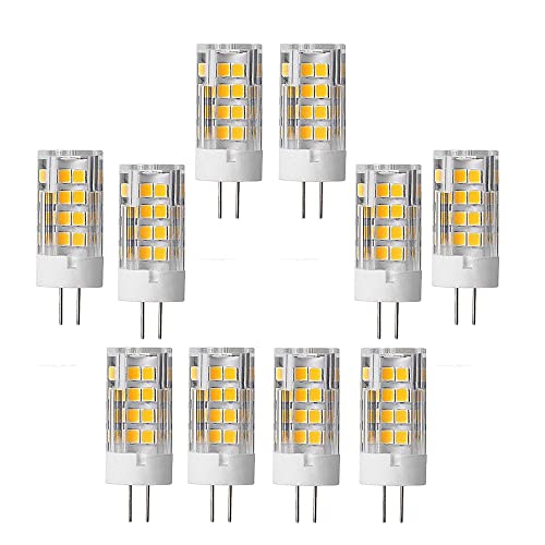 WANGPEI G4 5W LED Glühbirnen(Entspricht 50W Halogenlampe)Warmweiß 3000K 500 Lumen Mini Kapselbirnen Nein Dimmbar 360 ° Abstrahlwinkel G4 Energiesparlampe (10 Stück)