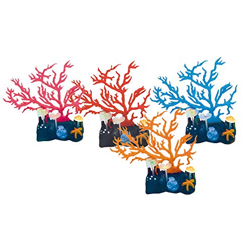 Wave A8011616 Fluo Reef Koralle Mixed Colors, 17 x 7 x 17 cm