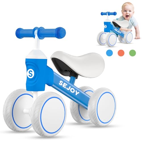 Sejoy Baby Balance Bike, 10-36 Monate Kinder Kleinkind Walker, Reiten Spielzeug für Jungen und Mädchen, ersten Geburtstag Geschenke, blau