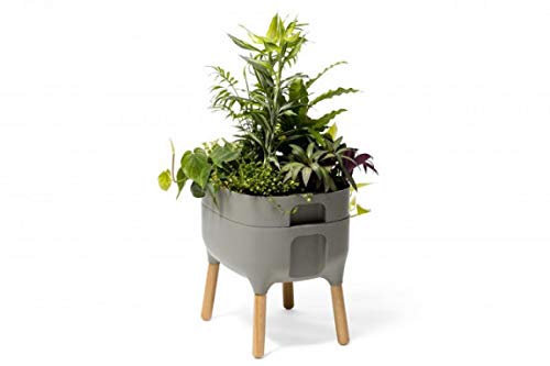 Plastia Urbalive Low Planter 48cm - Light Anthracite