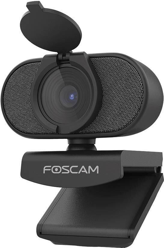 FOSCAM W41 4 MP Ultra HD USB-Webkamera, 4K Auflösung von 2688 x 1520 Pixel, Sichtschutzabdeckung, 84°-Weitwinkelobjektiv, 2 Mikrofone für Live-Streaming, Videoanrufe, Konferenzen, Online-Unterricht