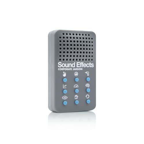 NPW Corporate Jargon Soundmaschine, tragbarer elektronischer Soundmacher, Neuheit Streich Geschenk für Erwachsene, lustige Soundmaschine mit 9 Soundeffekten, Batterie im Lieferumfang enthalten, grau