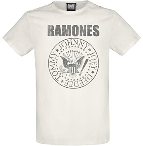 Amplified Ramones Collection - Vintage Shield Männer T-Shirt weiß XXL
