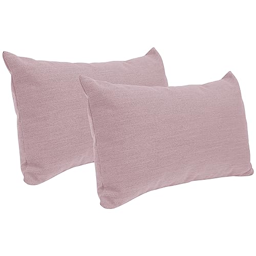 Selfitex 2er Set 30x50 cm, Sofakissen mit Füllung und Bezug, Dekokissen, Kopfkissen mit weicher Kissenfüllung, stilvolle Kissen Deko, robuster Polsterstoff, hochwertiges Couch Kissen (Pink)