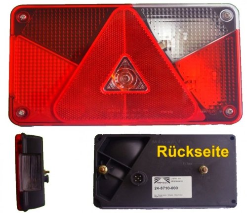 FKAnhängerteile Aspöck Multipoint 5 Leuchte - rechts - OHNE Rückfahrscheinwerfer + Bajonettanschluss