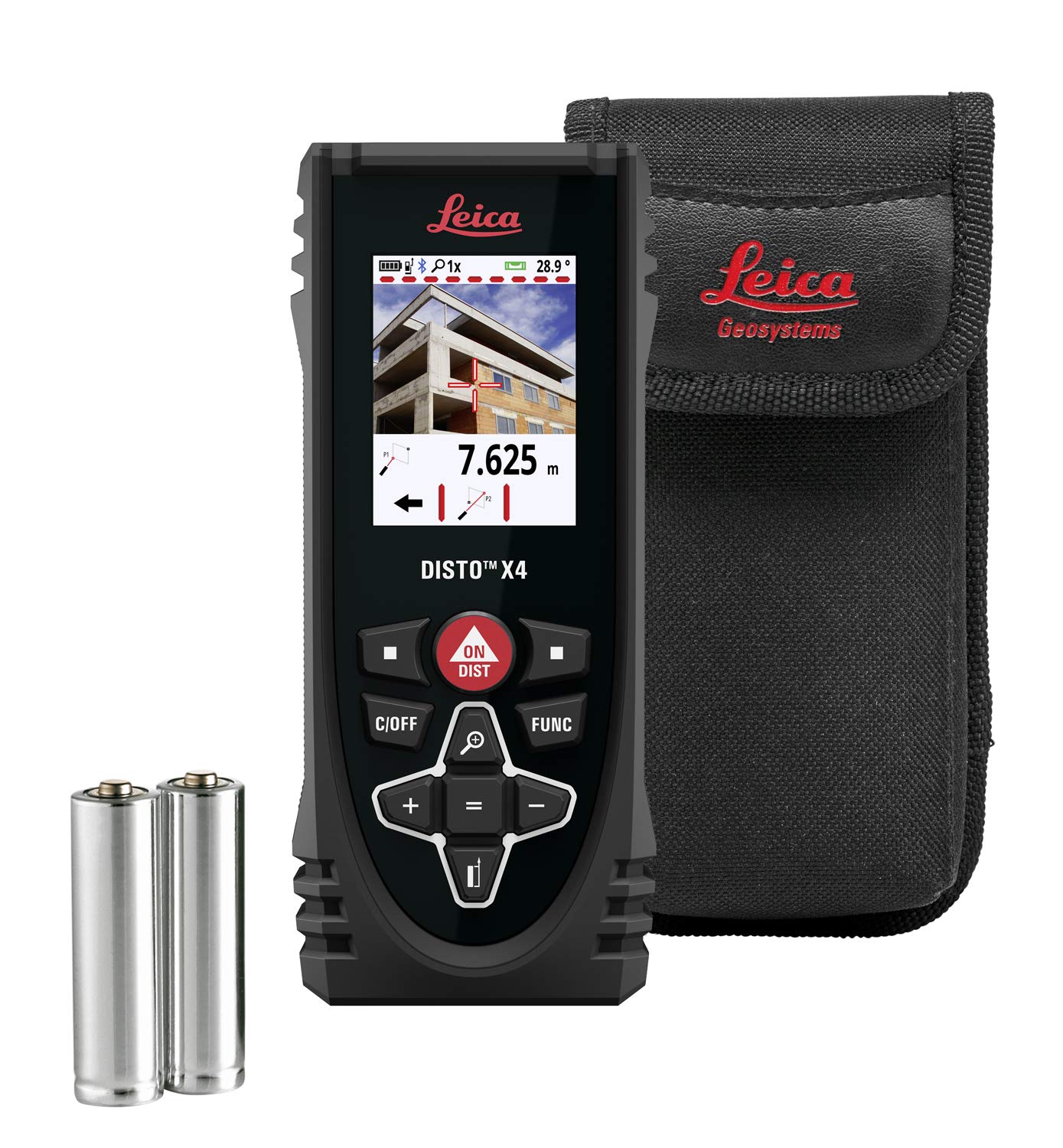 Leica DISTO X4 – robuster Laser Entfernungsmesser (Schutzklasse IP65) mit Bluetooth (App-Nutzung) und Zielsucherkamera für Distanzmessungen unter härtesten Bedingungen (Innen- und Außenbereich)