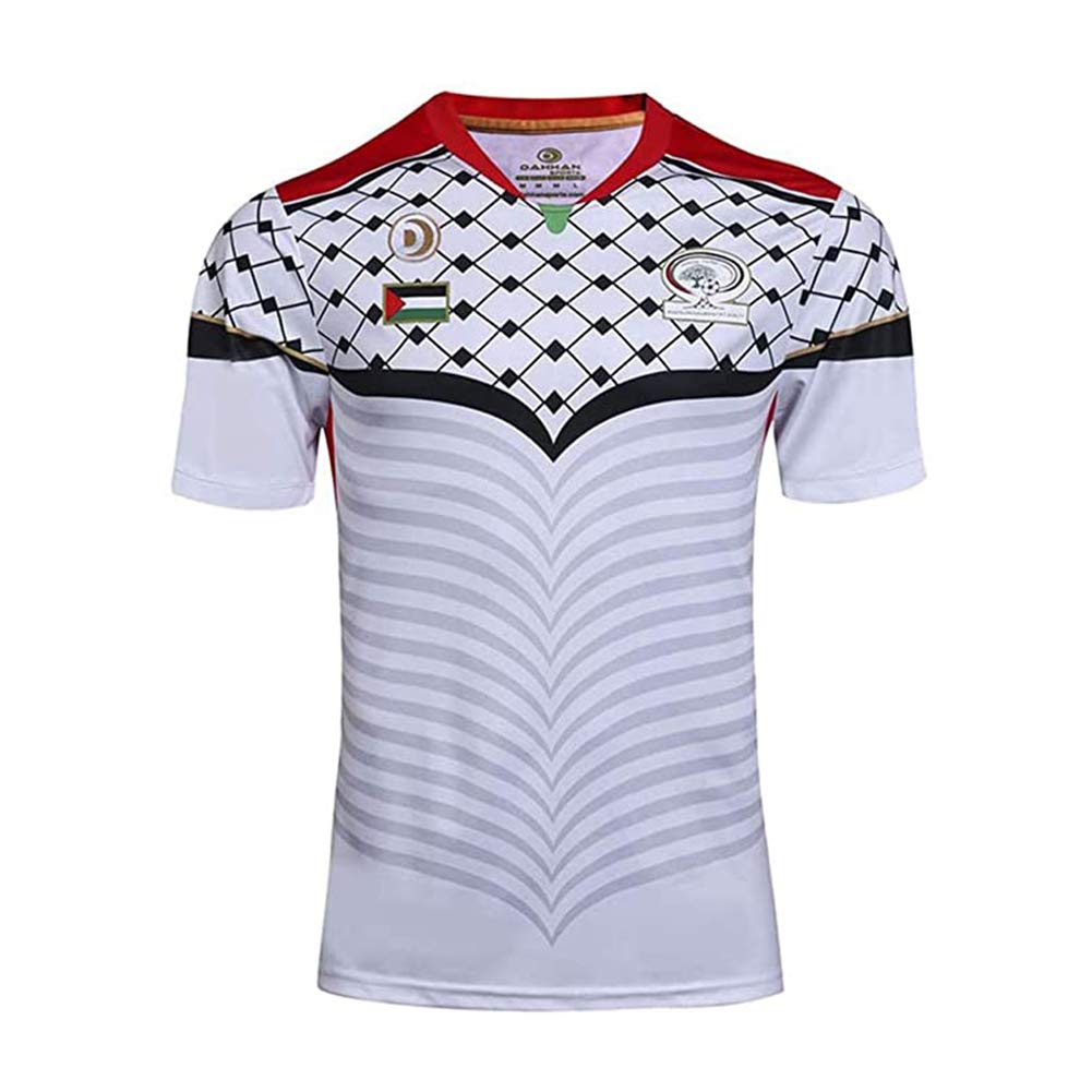 Palästina-Weltmeisterschaft Rugby-Trikot, WM Baumwoll-Trikot Grafik-T-Shirt, Unisex Rugby Fans T-Shirts Polo-Shirt, Sweatshirt Trainingsspiel-Trikot, Bestes Geburtst White-S