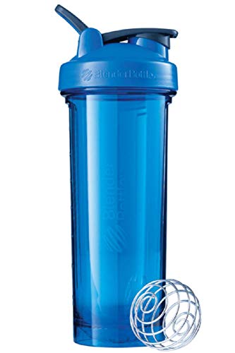 BlenderBottle Pro32 Tritan Trinkflasche mit BlenderBall, optimal geeignet als Eiweiß Shaker, Protein Shaker, Wasserflasche, BPA frei, skaliert bis 700 ml, Fassungsvermögen 940 ml, blau