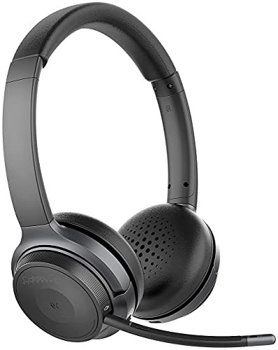 Callstel Homeoffice Headset: Profi-Stereo-Headset mit Bluetooth 5, 18-Std.-Akku, 30 m Reichweite (Bügel Headset)