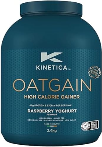 Kinetica Oatgain Powder, Himbeer-Joghurt, 15 Portionen, 2,4 kg, gute Kondition vor und nach dem Workout, Ausdauer und Muskelreparatur