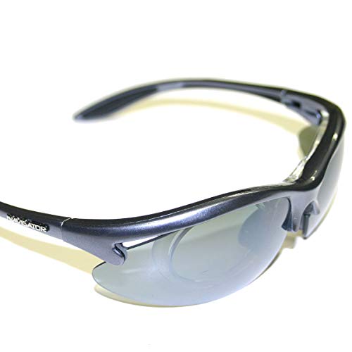 NAVIGATOR SPIDER Sport- u. Freizeitbrille, mit Einsatzrahmen für optische Linsen auch geeignet als Fahrrad- Ski- und Motorradbrille, mit UV400 Standard (Sonnenbrille) auch super als Laufsport/Laufbrille