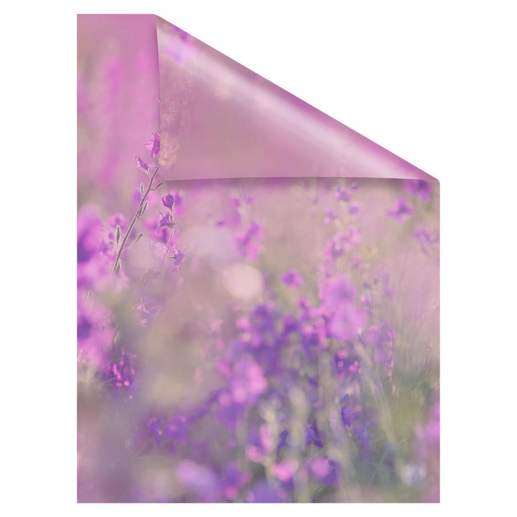 LICHTBLICK Fensterfolie Blumen violett B/L: ca. 50x100 cm 3
