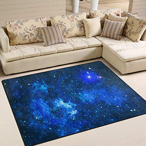 Use7 Space Galaxy Nebula Universe Star Area Teppich Teppich für Wohnzimmer Schlafzimmer, Textil, Multi, 203cm x 147.3cm(7 x 5 feet)