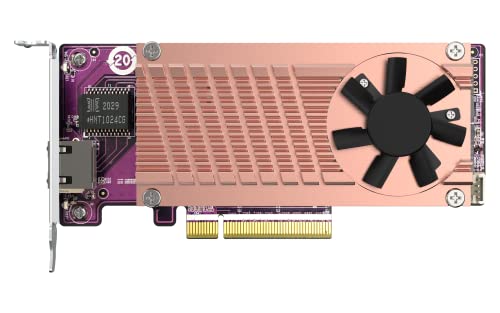Qnap QM2-2P10G1TB 2 x PCIe Gen3 NVMe SSD & 1 x 10 GbE (10G/5G/2,5G/1G/100M) Port-Erweiterungskarte zur Verbesserung der Leistung