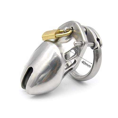 Male Stainless Steel Short Chastity Lock Device Restraint Belt Cock Penis Ring Rooster Bird Cage Adult Sex Toys