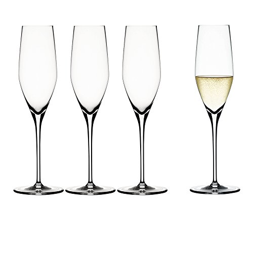 Spiegelau & Nachtmann, 4-teiliges Champagnerflöten-Set, Kristallglas, 190 ml, Authentis, 4400187