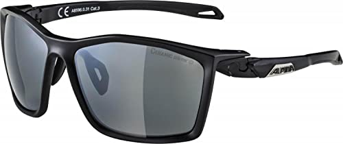 Alpina Twist Five Cm+ Sportbrille (Farbe: 031 black matt, Scheibe: Ceramic mirror, black mirror (s3))
