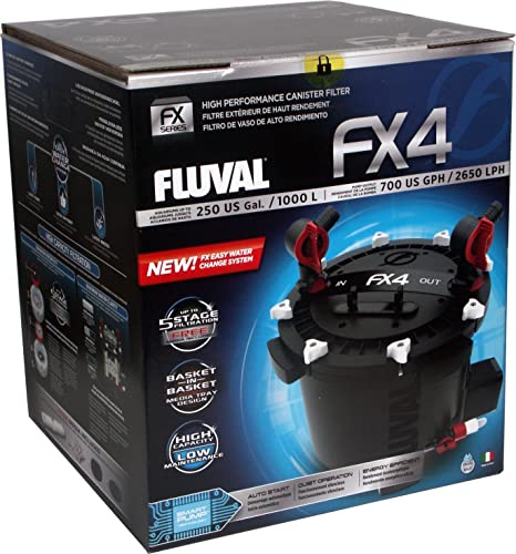 Fluval A214 FX4 Hochleistungsaußenfilter für Aquarien, 1.000 l, schwarz