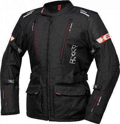IXS Motorradjacke mit Protektoren Motorrad Jacke Lorin-ST Textiljacke schwarz/rot 3XL, Herren, Tourer, Ganzjährig, Polyester