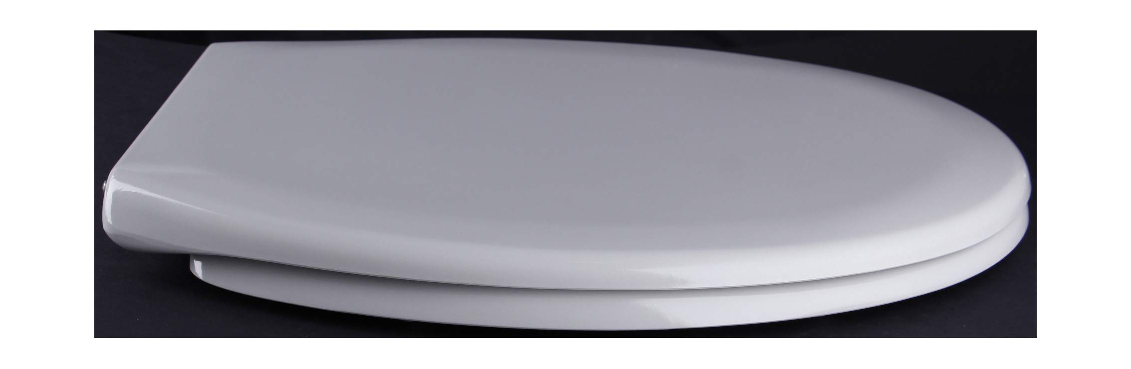 Grünblatt WC Sitz Comfort Design Toilettendeckel oval Klodeckel mit Quick-Release-Funktion und Geräuschlose Absenkautomatik, Hochwertige Antibakterielle Duroplast (Manhattan Grau)