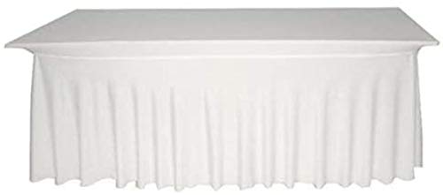 Gastro Uzal Deluxe Tischhusse, Weiß, 160 x 80 cm, Bankett, Büffett, Stretchhusse. Hochzeit, Event