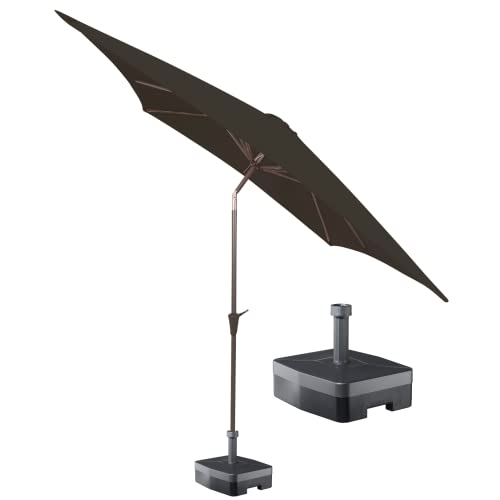 Kopu® quadratischer Sonnenschirm Malaga 200x200 cm mit Standfuß - Anthrazit