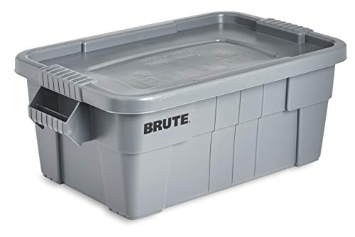 Rubbermaid Commercial Products FG9S3000GRAY BRUTE Transportbehälter mit Deckel, 53 L, Grau