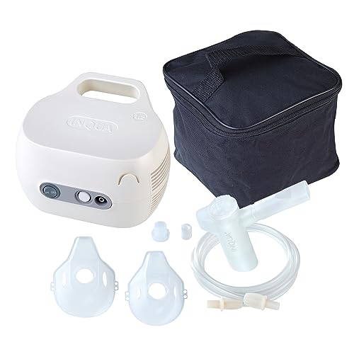 Inqua BR027000 Inhalator 1.2 zur Behandlung von Atemwegserkrankungen, für Kinder ab 3 Jahren und Erwachsene, inklusive 20x2,5ml Inhalationslösung