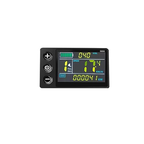ZDdp 1 x LCD-S866 Elektrofahrrad-Farb-LCD-Display, Instrument, 24 V, 36 V, 48 V, Elektrofahrrad-Modifikation, schwarz