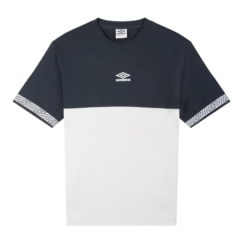 Umbro Herren Rundhalsausschnitt für Sport im Club-Stil T-Shirt, Nimbus Cloud/Colleigate Blue, L