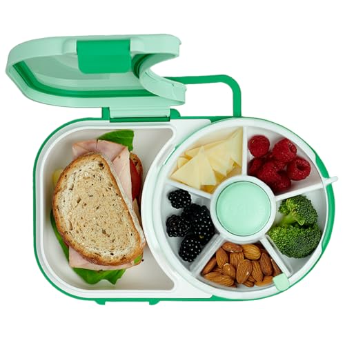 GoBe Kinder-Lunchbox – wiederverwendbarer Snackbehälter mit 5 Fächern und Deckel | BPA- und PVC-frei | spülmaschinenfest | kein Verschütten, auslaufsicher