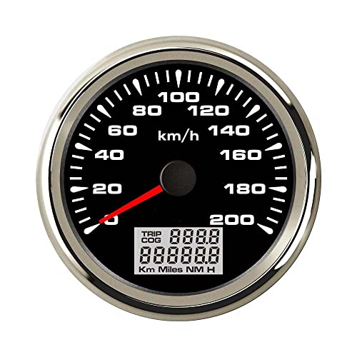 ELING Auto GPS Tachometer Velometer 0-200 km/h Geschwindigkeit Kilometerzähler fahrleistung für Auto Racing Motorrad mit Hintergrundbeleuchtung 85 mm