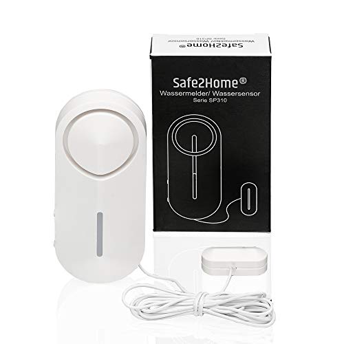 Safe2Home® Wasser Sensor - Wassermelder Rolling Code für Funk Alarmanlage SP310 Profi - auch Single nutzbar - GSM WLAN Alarmsystem Alarmanlagen Set