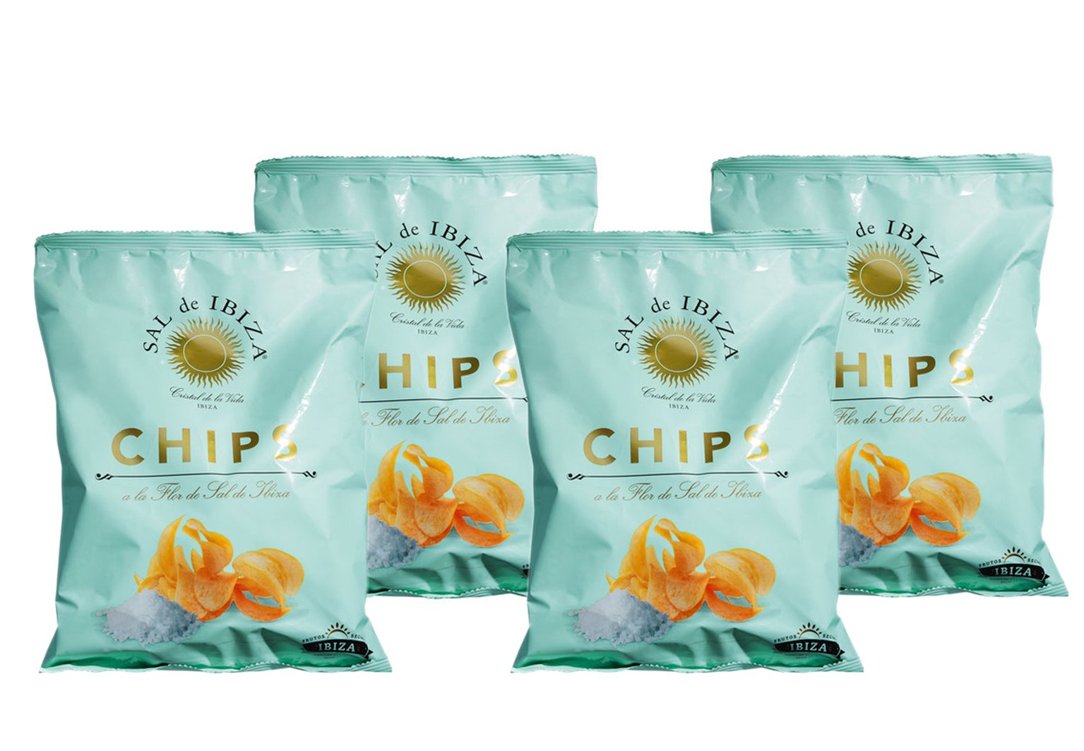 Chips a la Flor de Sal - Sal de Ibiza - 4 x 125 gr