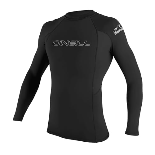 O'Neill Wetsuits Herren Basic Skins L/S Crew Rash Vest, Black, M