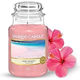 Yankee Candle Duftkerze im Glas (Große Kerze im Glas) | Pink Sands | Brenndauer bis zu 150 Stunden