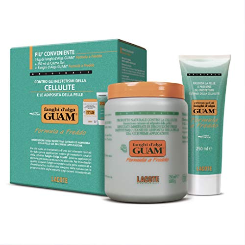 Guam Fanghi d'Alga Kühlakkus – Set bestehend aus 1 kg Alga-Guam-Gel-Creme, 250 ml