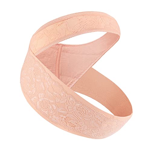 BAtlam New Mutterschaft Bauchstützgürtel Schwangere Bauchbänder Unterstützung Rückenstütze Pränatale Stillbandage Schwangerschaftsgürtel Atmungsaktiver Spitzengürtel für Schwangere,Pink,XL (Flesh XL)