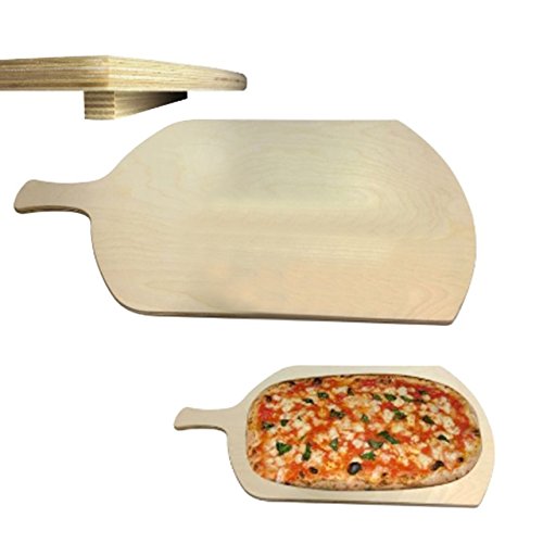 Rechteckiges Schneidebrett mit Griff für Pizza aus mehrschichtigem Birke Meeting Dicke 1,2 cm (37 x 92 cm)