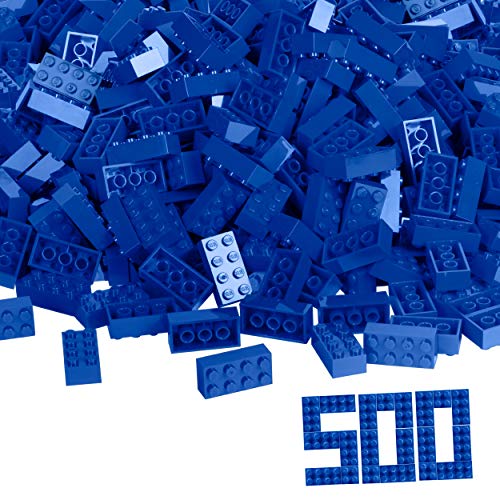 Simba 104118925 - Blox 500 blaue 8er Bausteine