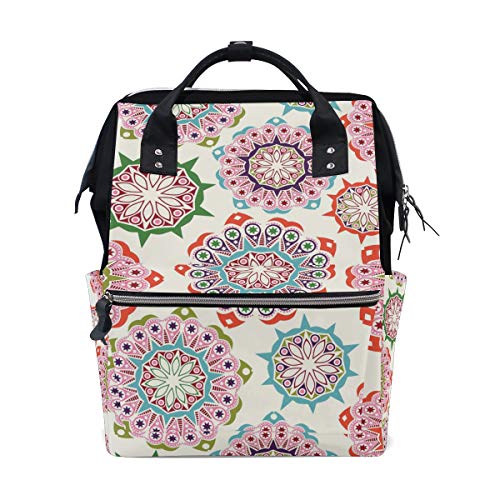 FANTAZIO Mumien-Tasche, Rucksack mit floralem Muster, Boho-Stil