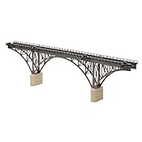 FALLER Stützbogenbrücke Modellbausatz mit 60 Einzelteilen 400 x 32 x 105mm I Modelleisenbahn Zubehör N I Modelleisenbahn N Bogenbrücke mit Halterungen
